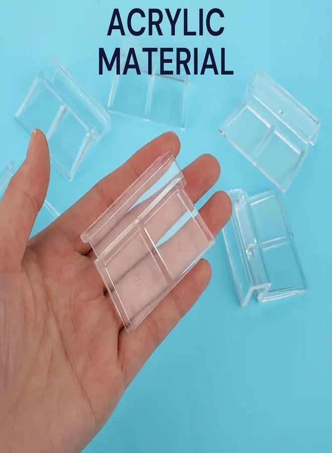 مجموعة مشابك غطاء حوض السمك الزجاجية الأكريليكية الشفافة من فاييناتو (4 قطع) | حوامل دعم متينة لحوض السمك مصنوعة من مادة PMMA (6 مم) - Image 4